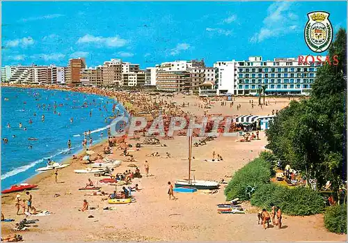 Cartes postales moderne Rosas costa brava 140 la grande plage et zone hoteliere