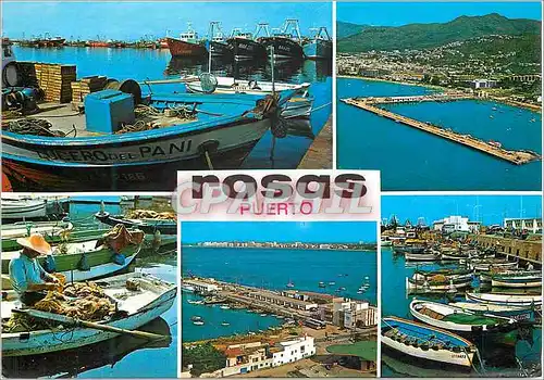 Cartes postales moderne Rosas costa brava r 142 port vues diverses