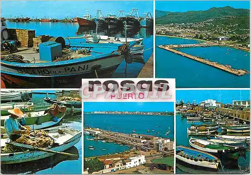 Moderne Karte Rosas costa brava r 142 port vues diverses