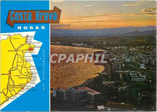 Cartes postales moderne Rosas costa brava atardecer n ge 3215