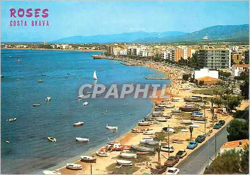 Moderne Karte Rosas costa brava 1137 vue partielle