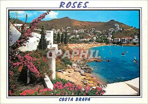 Moderne Karte Rosas costa brava r 133 la polychromique beaute de canyelles petites