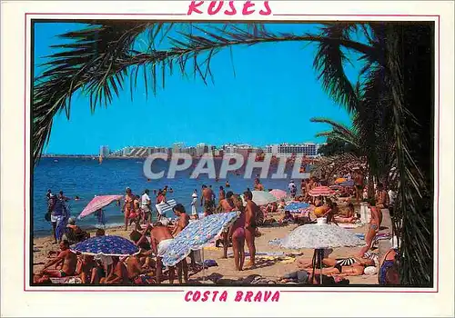 Cartes postales moderne Rosas costa brava 1192 la grande plage