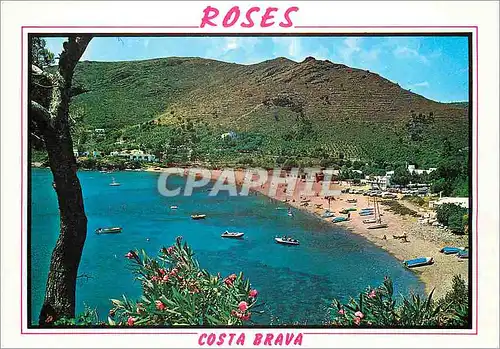 Moderne Karte Rosas costa brava 1126 vue partielle