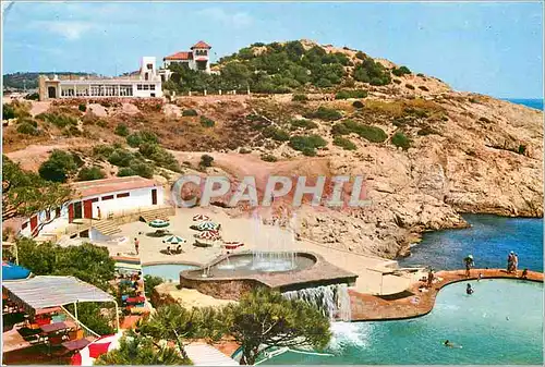 Moderne Karte Costa brava(espana) san feliu de guixols piscine port salvi et fontaine illuminee