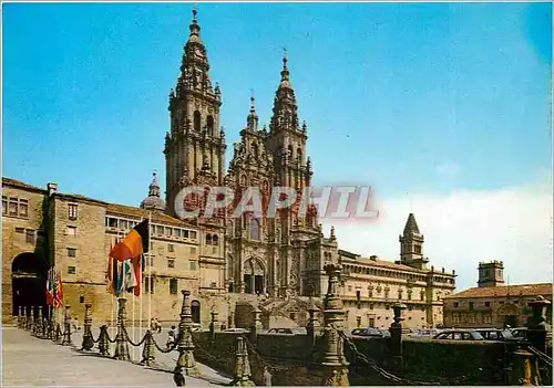 Moderne Karte Santiago de compostela 3211 cathedrale facade de l obradoire xviii siecle