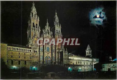 Cartes postales moderne Santiago de compostela 3052 la cathedrale vue nocturne