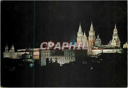 Cartes postales moderne Santiago de compostela 53 la cathedrale vue nocturne