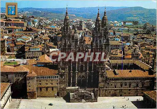 Cartes postales moderne Santiago de compostela n 5 vue aerienne facade de la cathedrale