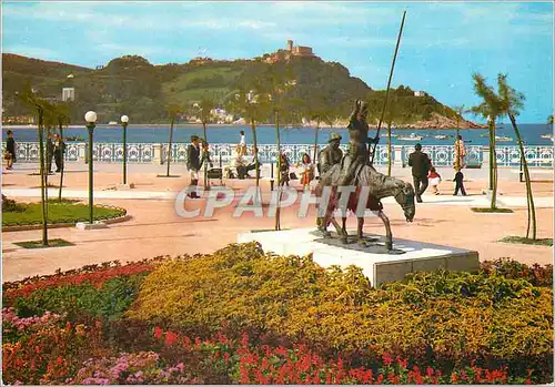 Cartes postales moderne San sebastian 122 promenade de la concha et mont igueldo