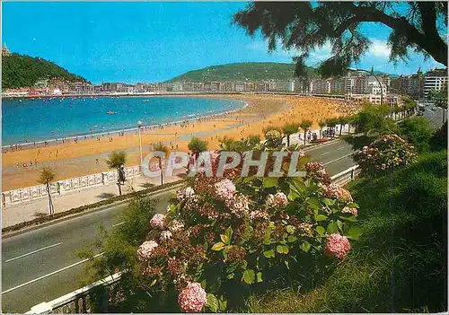 Cartes postales moderne San sebastian 32 promenade et plage de la concha