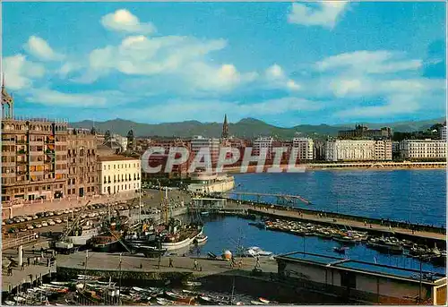 Cartes postales moderne San sebastian 69 vue du port depuis urguil