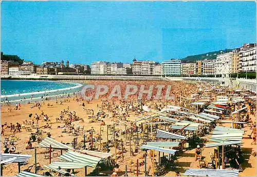 Cartes postales moderne San sebastian 96 vue partielle de la plage