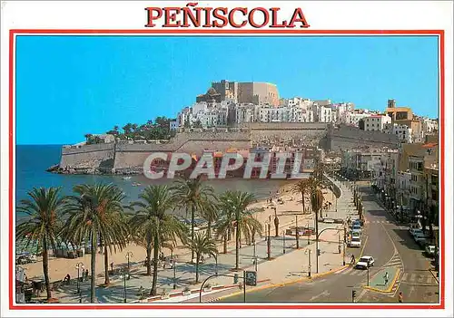 Cartes postales moderne Peniscola 75(castellon) paseo maritimo y castillo