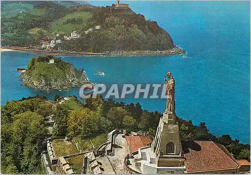 Moderne Karte San sebastian 113 monument au sacre coeur et mont igueldo