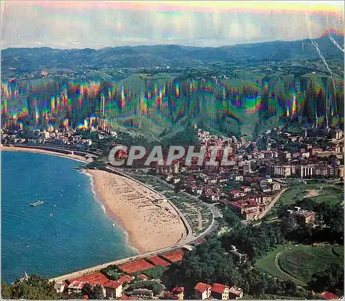 Cartes postales moderne San sebastian plage d ondarreta et quartier de l antiguo