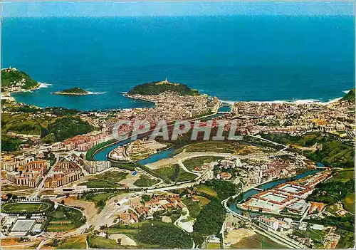 Cartes postales moderne San sebastian 97 vue aerienne