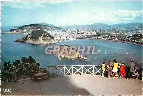 Cartes postales moderne San sebastian 2 vue sur la plage prise de monte igueldo