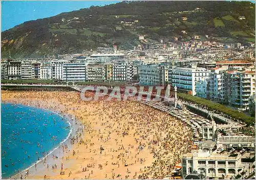 Cartes postales moderne San sebastian 55 promenade et plage de la concha