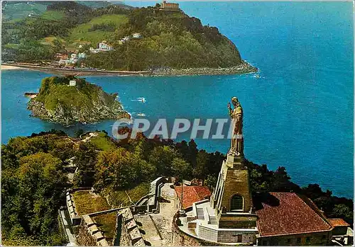 Moderne Karte San sebastian 113 monument au sacre coeur et mont igueldo