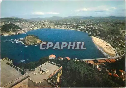 Moderne Karte San sebastian vue generale du mont igueldo