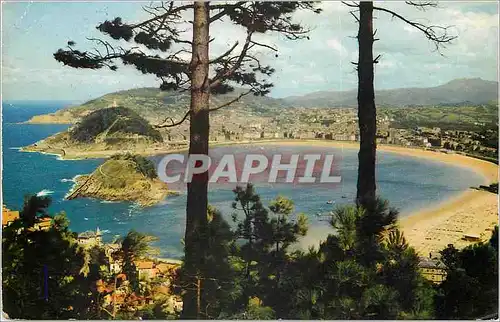 Cartes postales moderne San sebastian vue du mont igueldo