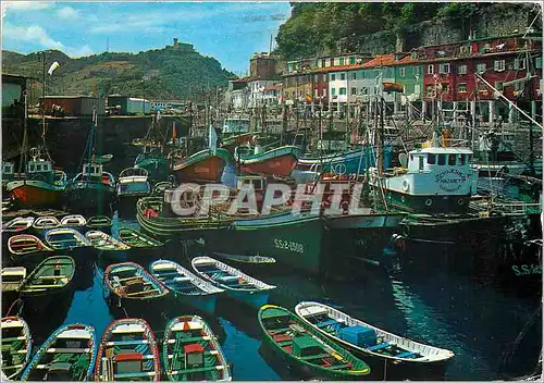 Cartes postales moderne San sebastian serie 86 n 1027 port et quaritier des pecheurs
