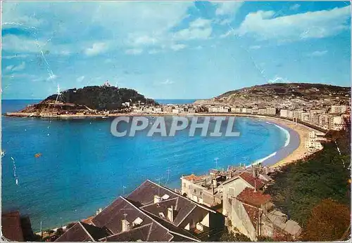 Moderne Karte San sebastian vue du aldapeta