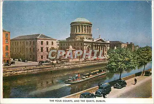 Moderne Karte Dublin the four courts and the quays