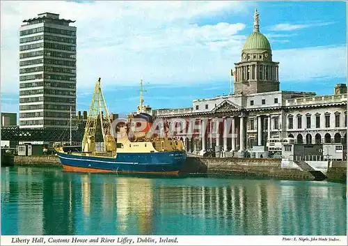 Cartes postales moderne Dublin ireland liberty hall customs house and river liffey