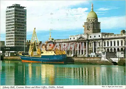 Moderne Karte Dublin ireland liberty hall customs house and river liffey