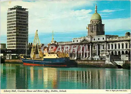 Cartes postales moderne Dublin ireland customs house and river liffey