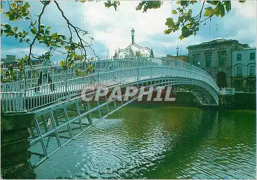 Cartes postales moderne Dublin 13 ha penny bridge over the river liffey