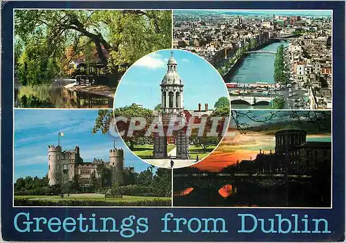 Moderne Karte Greetings from dublin