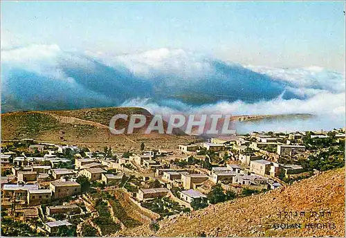 Moderne Karte La Chaine de Montagnes Golan Le village des Druzes Magdal Shams versant du Mont Hermon