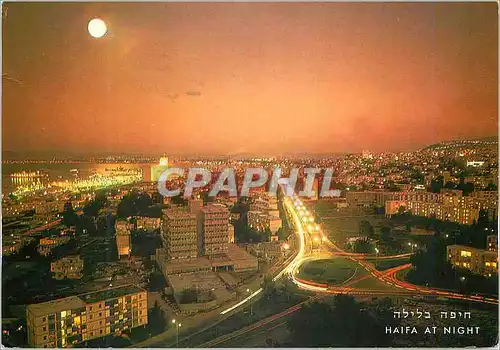 Moderne Karte Haifa at Night