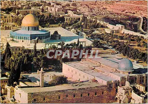Moderne Karte Jerusalem Temple Area from the Air