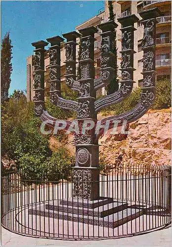 Cartes postales moderne Jerusalem La Grande Menorah de la Knesset