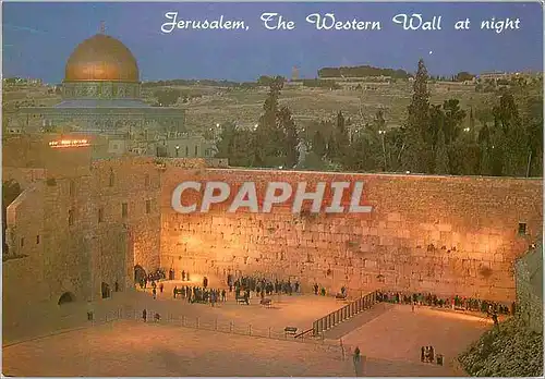 Cartes postales moderne Jerusalem The Western Wall at night