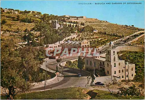 Cartes postales moderne Jerusalem Basilica and Gardens of Gethsemane