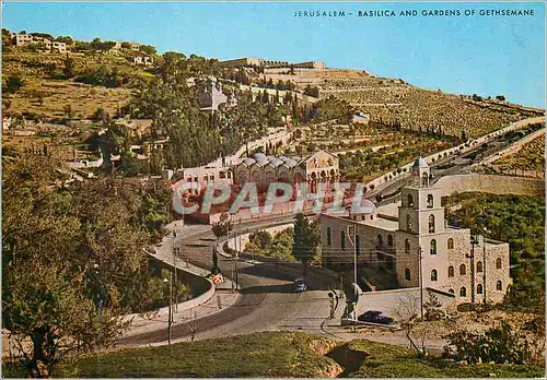 Moderne Karte Jerusalem Basilica and Gardens of Gethsemane