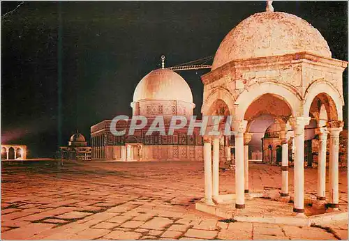 Cartes postales moderne Jerusalem Le Dome du Roc la nuit