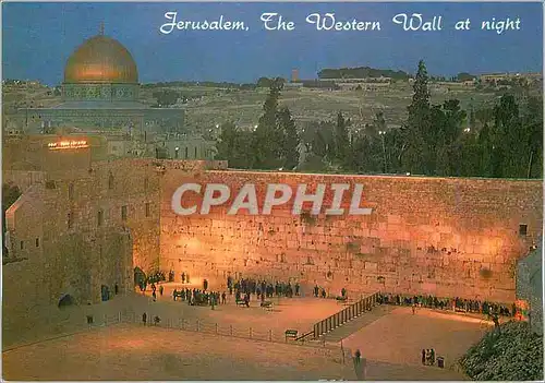 Cartes postales moderne Jerusalem The Western Wall at night