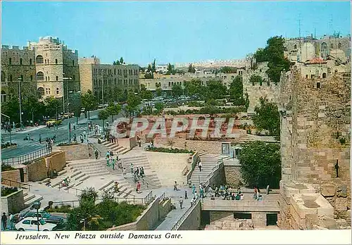 Moderne Karte Jerusalem New Piazza outside Damascus Gate