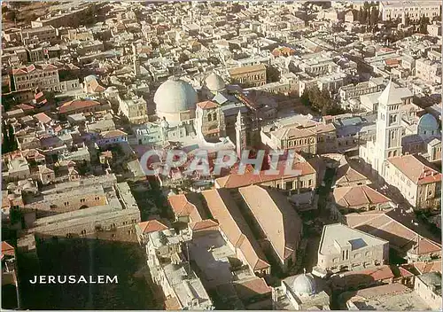 Moderne Karte Jerusalem Old City Birds Eye view