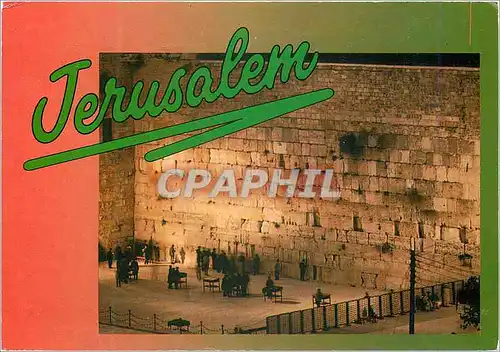 Cartes postales moderne Jerusalem The Western Wall at night