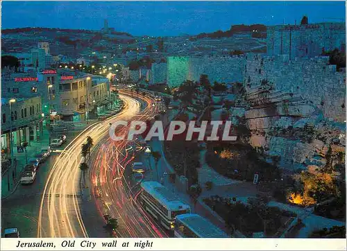 Cartes postales moderne Jerusalem Old City Wall at night