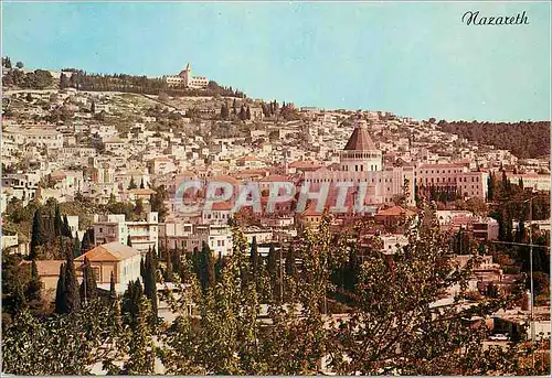 Cartes postales moderne Nazareth General view with the new church of Annunciation