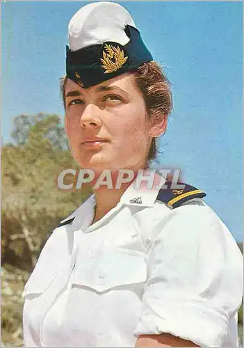 Moderne Karte A Woman officer of the Israel Navy Militaria