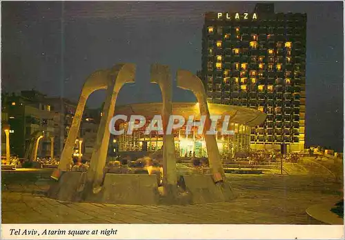 Moderne Karte Tel Aviv Atarim Square at night